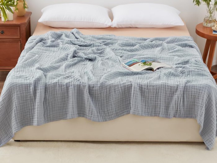 Love's cabin 6 Layer Muslin King Size Blanket (image 2)