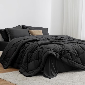 Love's cabin 7-Piece Full Comforter Set Black