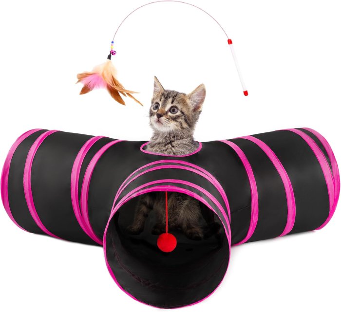 Love's Cabin Cat Tunnel Tube (Red)