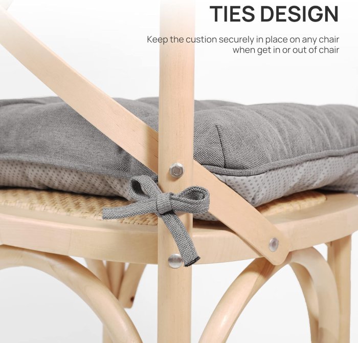 Love's cabin Chair Cushions Set of 4 (Grey) (image 4)