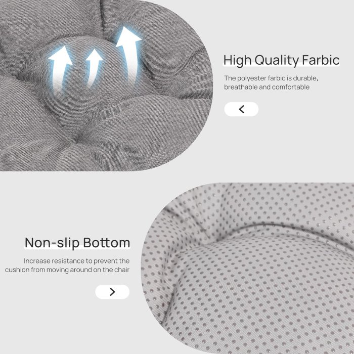 Love's cabin Chair Cushions Set of 4 (Grey) (image 5)
