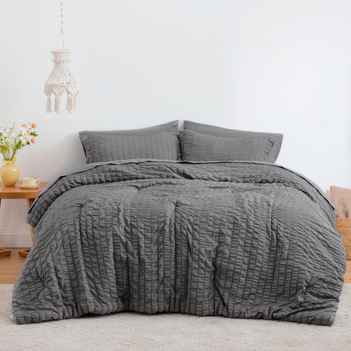 Love's Cabin Dark Grey Queen Comforter Set 7 Pieces (image 2)