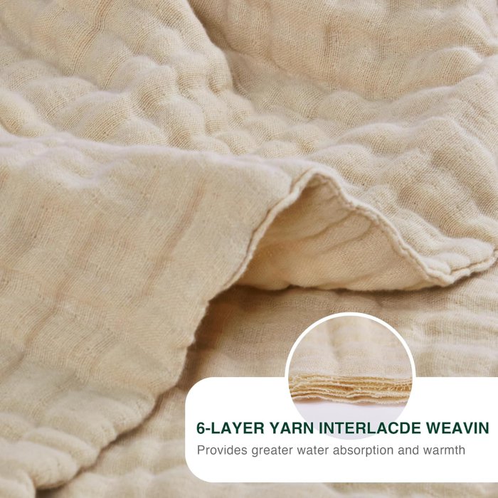 Love's Cabin Muslin King Size Blanket (Apricot) (image 5)