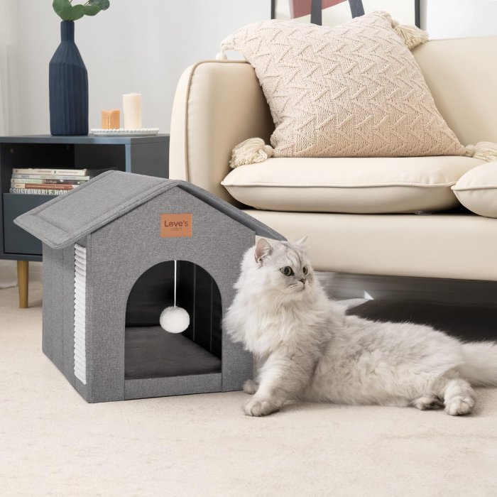 Love's Cabin Outdoor Cat House - Weatherproof & Insulated (image 2)