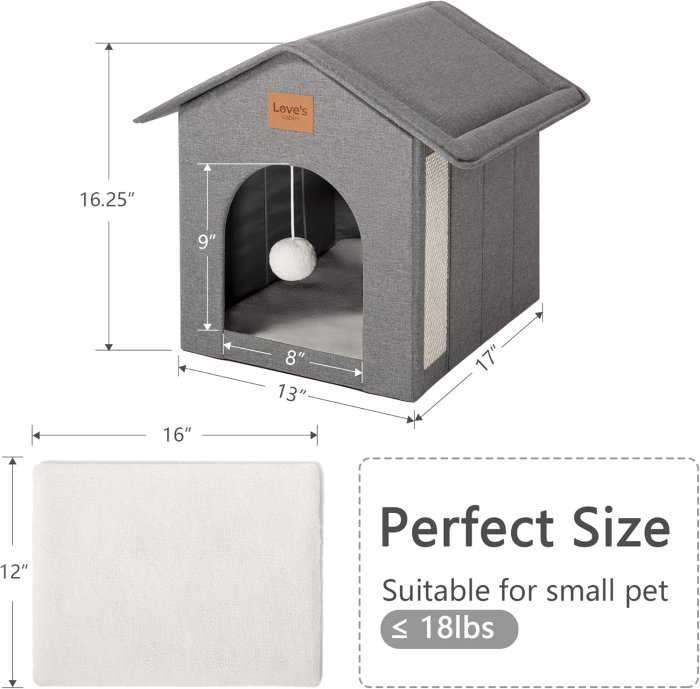Love's Cabin Outdoor Cat House - Weatherproof & Insulated (image 4)