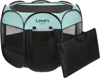 Love's cabin Pet Playpen for Dog and Cat (Green)
