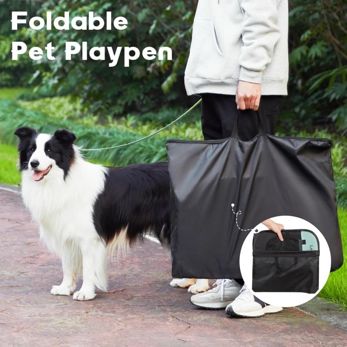Love's cabin Pet Playpen for Dog and Cat (Green) (image 5)