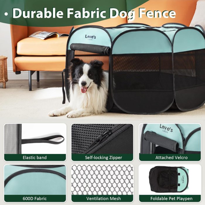 Love's cabin Pet Puppy Portable Dog Playpen (image 3)