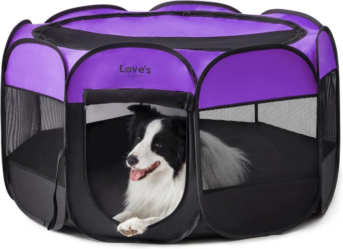 Love's cabin Portable Indoor/Outdoor Dog Playpen
