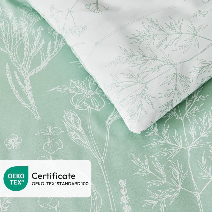 Love's Cabin Sage Green Floral Comforter Set - Queen Size, 3 Pieces (image 4)