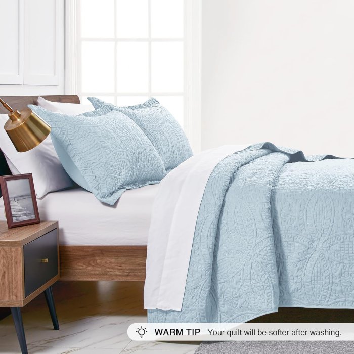 Love's Cabin Spa-Blue Quilt Set (image 4)